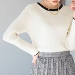 グローバルワーク メルティリブクルーネックプルオーバー