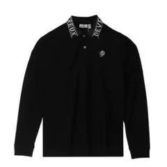 新品タグ付き【デヴァロー ゴルフ】スカルキャディー柄 ポロシャツ 黒 S(M) MENS POLO
