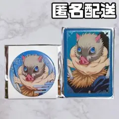 鬼滅の刃 無限城編 缶バッジ 箔押し カード 嘴平伊之助
