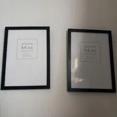 ダイソー フォトフレーム（A4クリアファイル対応、黒）2個セット