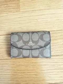最終価格！COACH モノグラム柄キーケース ブラウン