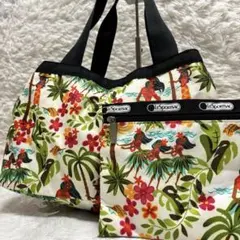 美品★Lesportsac レスポートサック フラ ハワイ限定 トートバッグ