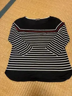 field/dream ボーダーカットソー 七分袖 ネイビー L