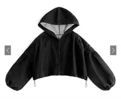 GRL エンボスショート丈ジップパーカー[pp102]