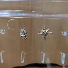 星形と花形のピアス(両耳用)