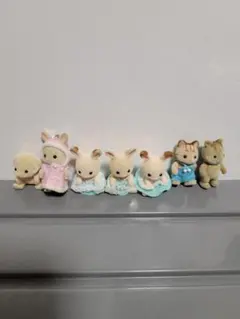 シルバニアファミリー　赤ちゃん　人形　7体セット　うさぎ　リス　他