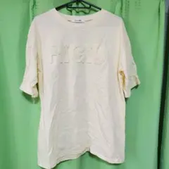 エンボスロゴ 半袖Tシャツ アイボリー