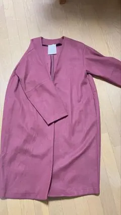 赤、ロングコート、値下げ交渉可