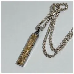 ハワイアンジュエリー プルメリア スクロール K10 シルバー925 ネックレス