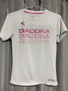 DIADORA 半袖 Tシャツ ホワイト ピンクのサムネイル