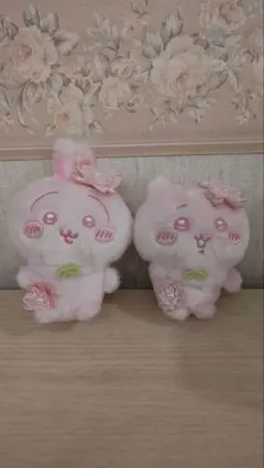 ちいかわ　ぬいぱれっと　さくらいろマスコット　ちいかわ、うさぎセット