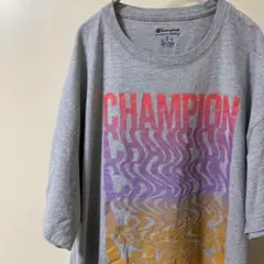 T Champion グレー オーバーサイズ Tシャツ　XL ヴィンテージ古着