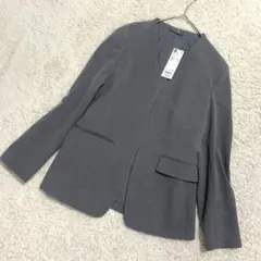 新品 GU ウォッシャブル ノーカラージャケット セットアップ可能 タグ付
