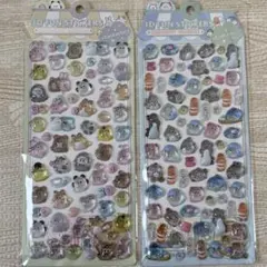 ボンボンドロップシール2枚セット ぷっくりシール 3D オバケーヌ