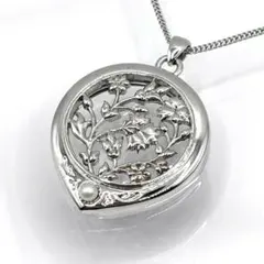 美品 ミキモト MIKIMOTO ルーペ ネックレス 本真珠 シルバーカラーのサムネイル