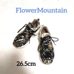 【希少】フラワーマウンテン　26.5cm アニマル柄 ハラコ　ゼブラ　スニーカーのサムネイル