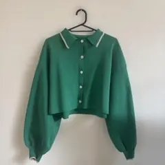 nemne store ライン入り衿付き配色カラーカーディガンのサムネイル