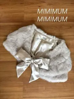 MINIMUM ピンクベージュ フェイクファーショールのサムネイル