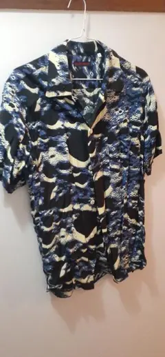 BLUE/BLUE アロハシャツ 半袖 青系カモフラージュのサムネイル