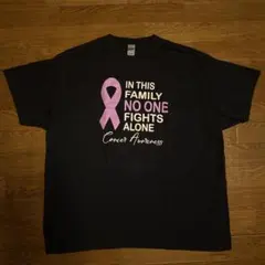 Cancer Awareness プリント Tシャツ ブラック