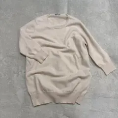 malo 七分袖 カシミヤ100% 春ニット マーロ アイボリー サイズ38