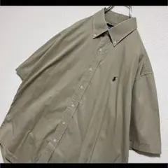 ラルフローレン BDシャツ ベージュ ポニー刺繍 L YARMOUTH 90s