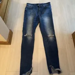 ジーナシス　スキニーデニム　M ダメージ加工　お値下げ中