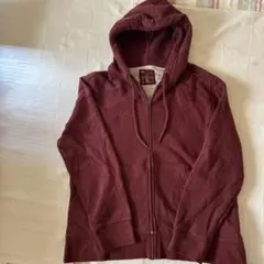 OLDGAP 無地　ジップアップパーカー　バーガンディー　フェード　XＬ
