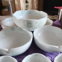 花びら型陶器ボウルセット 10個　有田焼