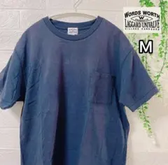 素材感抜群 WORDS WORTH 漢字「襷」タグ ヴィンテージ加工 TシャツM