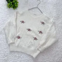 美品♡ 【アースミュージックアンドエコロジー】 長袖 ニット (F) アイボリー