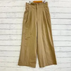 il Lino ワイドパンツ 38 ベージュ 春秋冬 通勤 大人上品 きれいめ