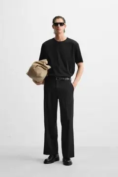 zara ワイドレッグフレアパンツ　メンズ ZARA］ワイドレッグフレアパンツ (ZARA/スラックス) 4605/102
