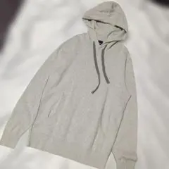 GAP ライトグレー フード付きニットパーカー