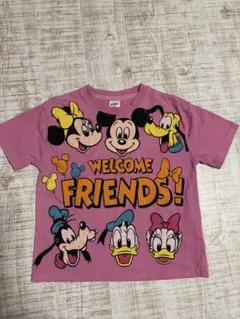 ミッキー ミニー 半袖 Tシャツ 100ピンク 女の子 ディズニー