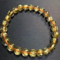 ⭐︎【天然】タイチンルチルクオーツ ブレスレット 7.5mm 15.7g
