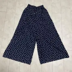 alicia Pageboy ネイビー 水玉 ガウチョパンツ