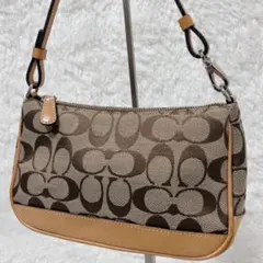 COACHシグネチャーワン ショルダーバッグアクセサリーポーチ6094ベージュのサムネイル