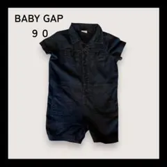 babyGAP カバーオール 90cm 18-24M 半袖 ツナギ 黒 ベビー