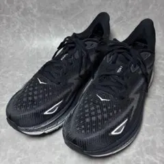 HOKA ホカオネオネ クリフトン 9 ワイド ブラック×ホワイト 28cm