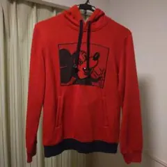 ミッキーマウス 赤 フード付きパーカー