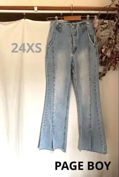 PAGE BOY ページボーイ　ライトブルー ブーツカットデニム　24XS