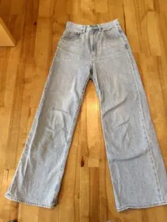 ハイウエストセミワイドジーンズ