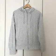 UNIQLO グレー フルジップ フード付き パーカー ✨️L