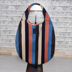 初期 ミナペルホネン multi stripe エッグバッグ カシミヤ混 訳ありのサムネイル