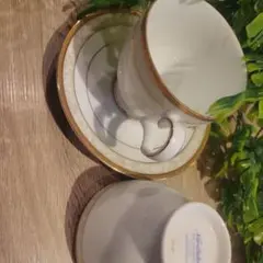 訳あり♡Noritakeホワイトカップとソーサー2個セット