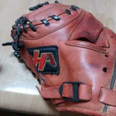 ハタケヤマ 軟式ファーストミット TH-371WR オレンジ×ブラック 一塁手