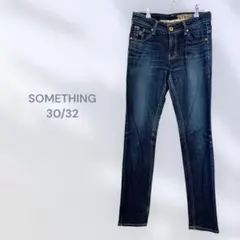 SOMETHING デニムパンツ　スキニー　カジュアル　シンプル　ベーシック