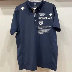 DESCENTE Move Sport ポロシャツ Oサイズ ネイビー