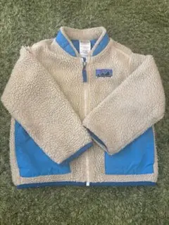 Patagonia フリースジャケット 4Tベージュ/青